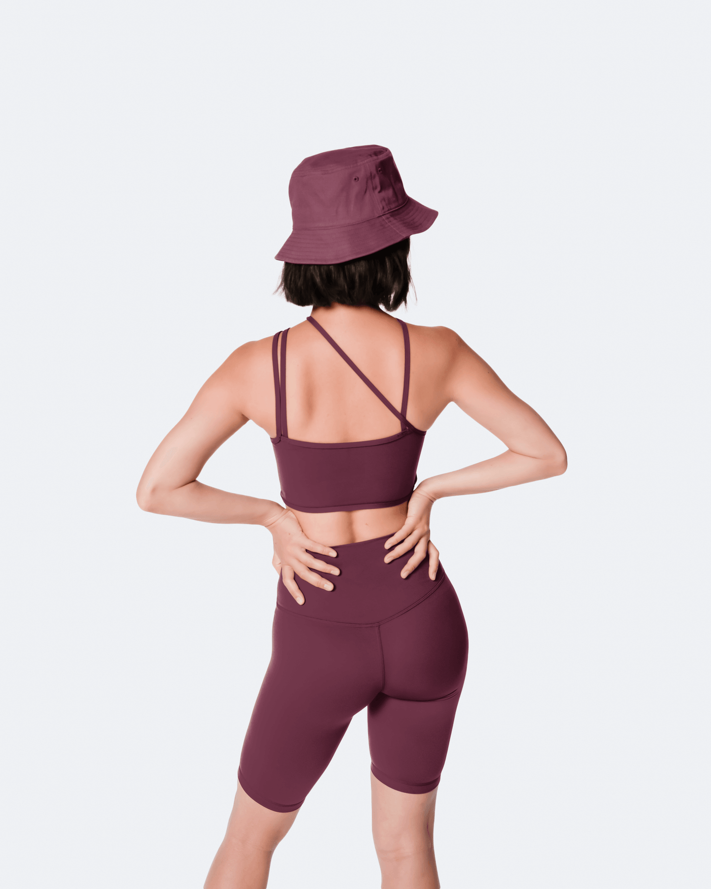Burgundy Casual Bucket Hat