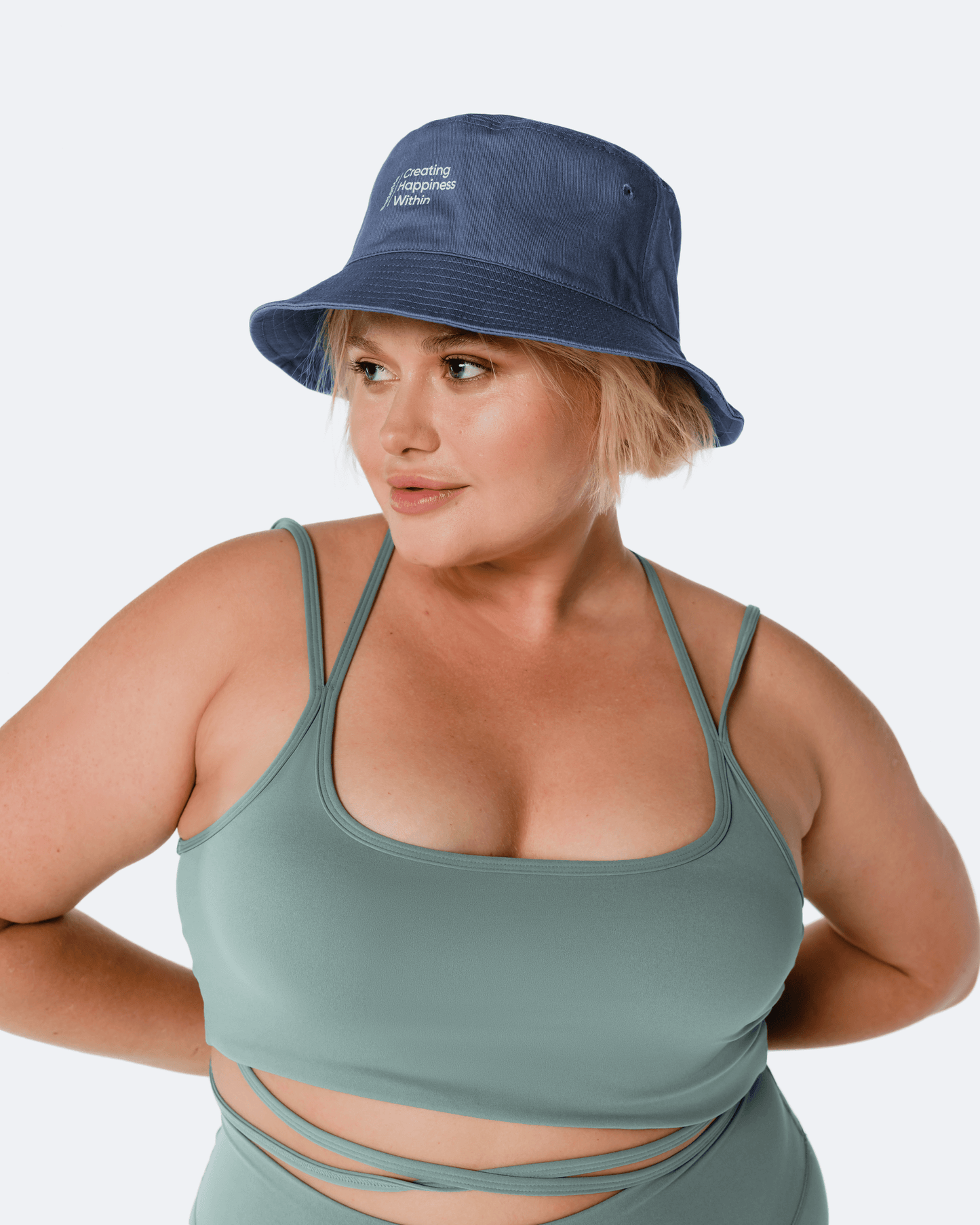 Iris Blue Casual Bucket Hat