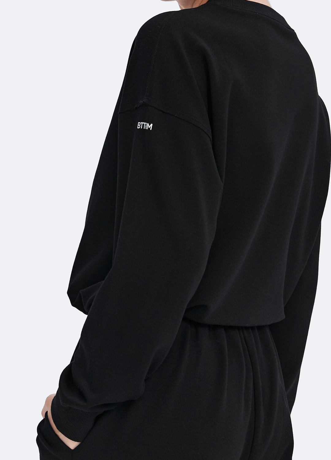 Cropped Sweatshirt with Drawstring