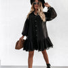 Robe-Chemise Noir Élite
