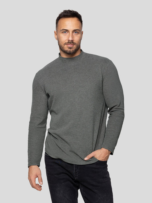 Ultimate Fleece Mock Neck Long Sleeve Tee