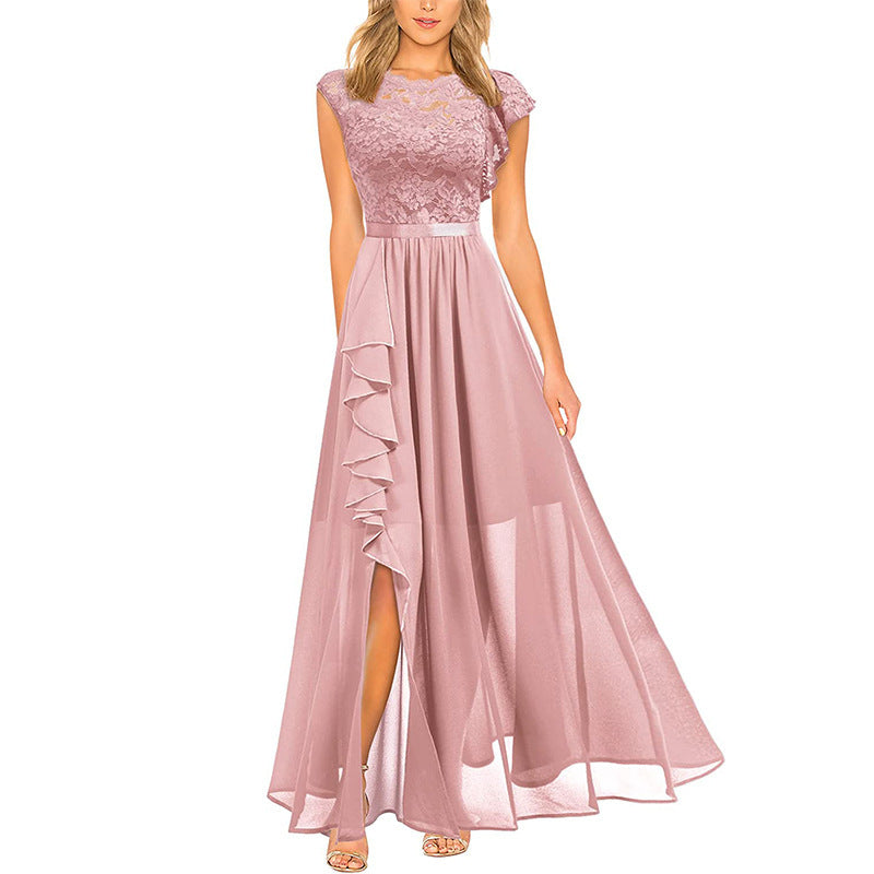 Robe Chic Taille Haute en Dentelle