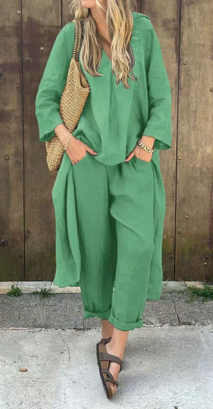 Duo Chic Col V – Look Décontracté
