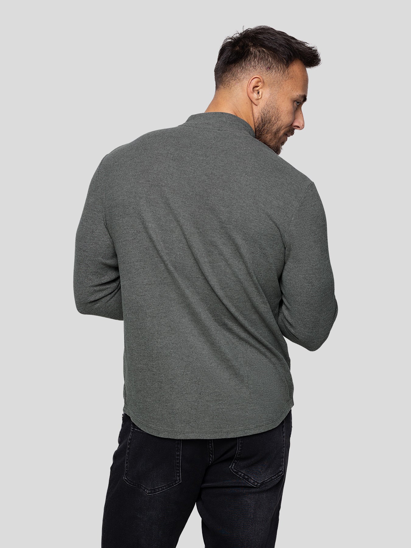 Ultimate Fleece Mock Neck Long Sleeve Tee