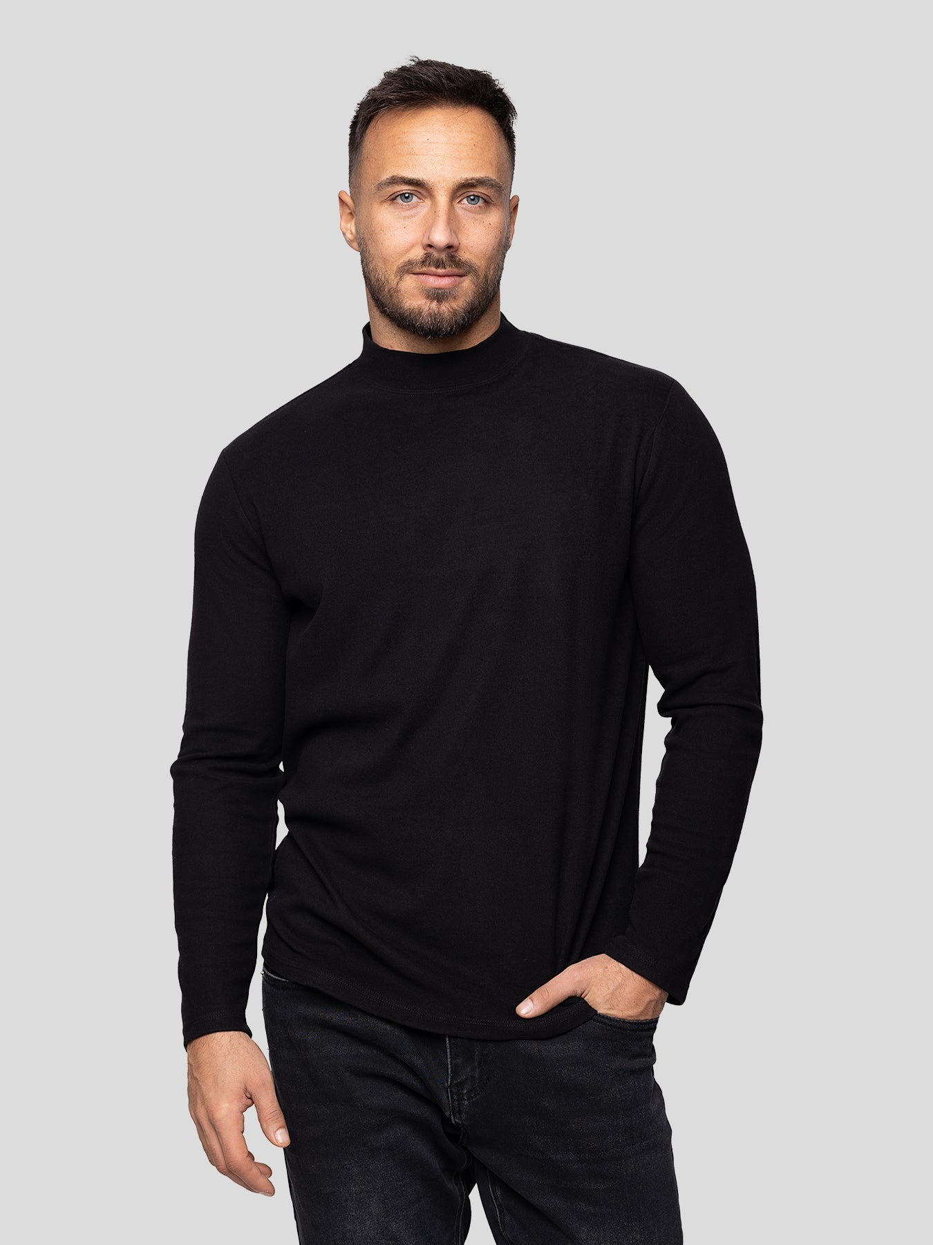 Ultimate Fleece Mock Neck Long Sleeve Tee