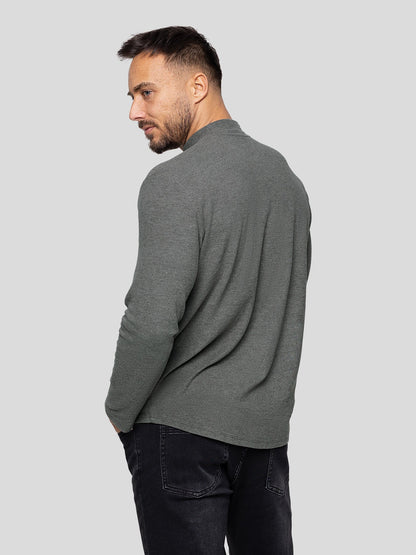 Ultimate Fleece Mock Neck Long Sleeve Tee