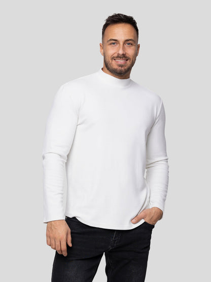 Ultimate Fleece Mock Neck Long Sleeve Tee