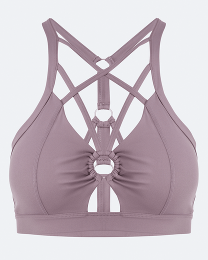 Dusty Pink Criss Cross Front Top