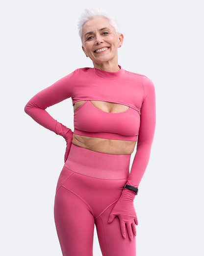Glove Sleeve Crop Top