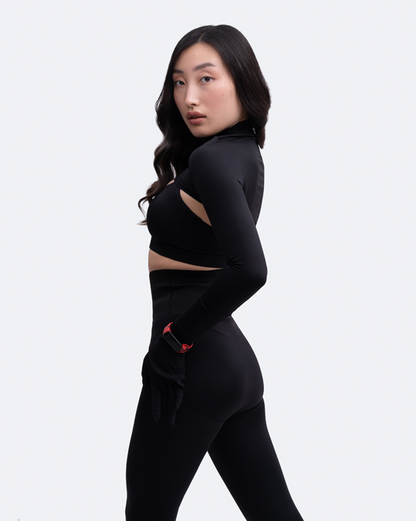 Glove Sleeve Crop Top