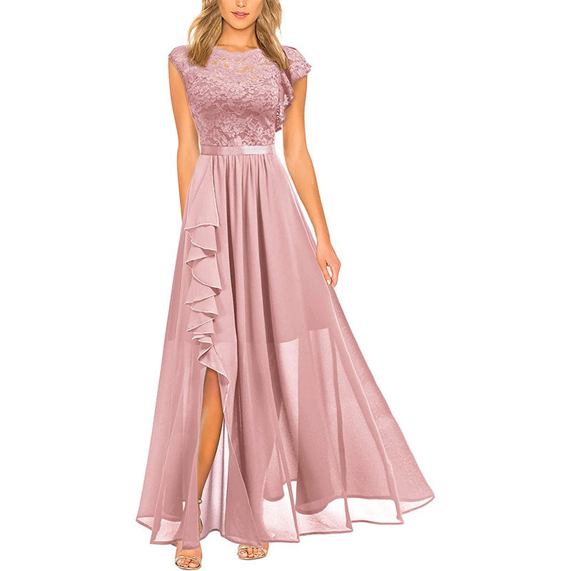 Robe Chic Taille Haute en Dentelle