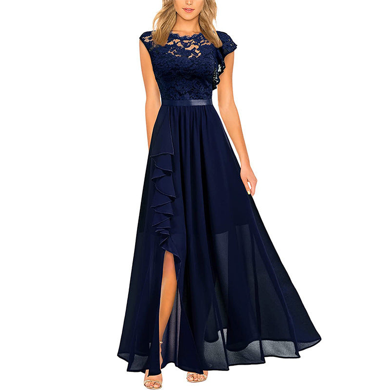 Robe Chic Taille Haute en Dentelle